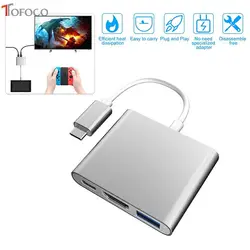 Tofoco USB 3.1 Тип c адаптер с HDMI для Nintend переключатель док-станция для Samsung S8 Режим ПК Примечание 8 Thunderbolt 3 USB-C Подставка для зарядки