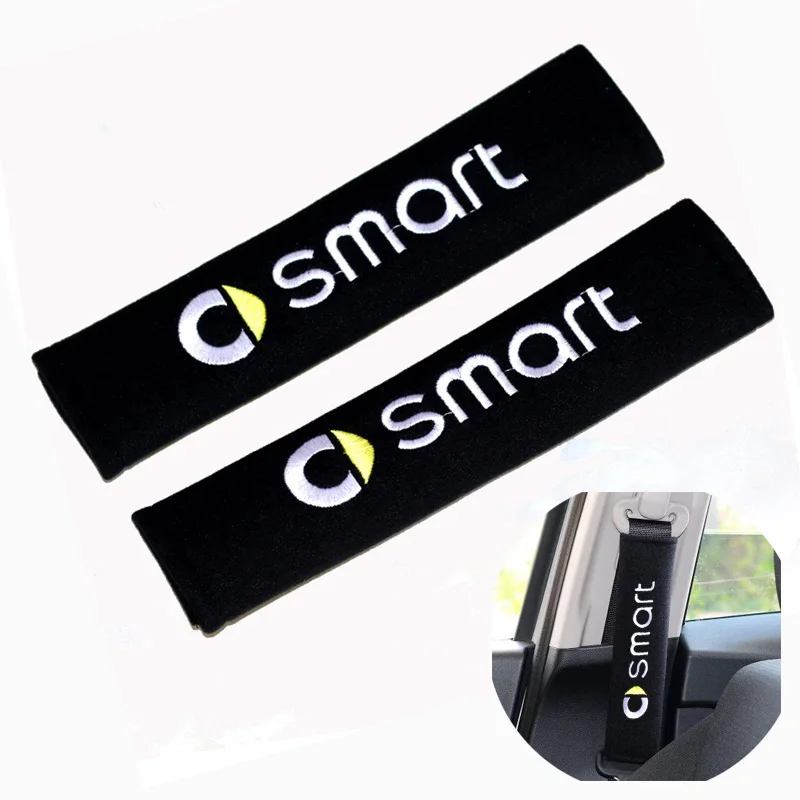 

Car-styling Racing Car Styling Seat Belt Cover Pad Fit for BMW Smart Fortwo FORSPEED FORFOUR ROADSTER FORSTARS Smart Logo
