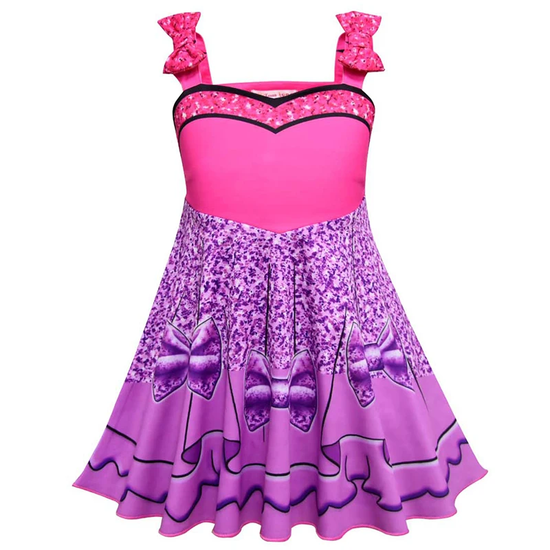 Summer Colorful Lol Dress for Girl Cosplay Costumes Short Sleeve Child Halloween Party Birthday Dresses Kids Dance Lol Clothes