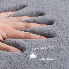 Мягкий ковер из искусственного кроличьего меха, прямоугольный однотонный Пушистый Ковер, утолщенный коврик для гостиной, спальни, ковер с длинными волосами для гостиной