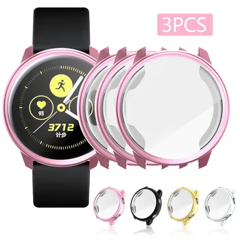 

HIPERDEAL 3PCS Electroplate Transparent TPU Durable Case Cover with Film Excellent Protection for Samsung Active Watch 19Apr22