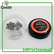 10 шт. MKWS витая Prebuilt катушка 0.2ohm Premade нагревательная проволока для DIY RDA RTA Vape Tank электронная сигарета катушка