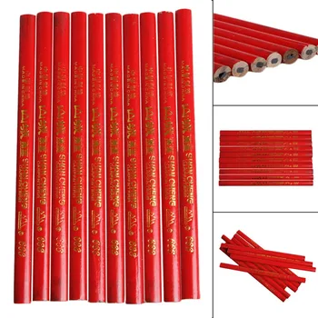 

10x 175mm Carpenters Pencils Black Lead For DIY Builders Joiners Woodworking New