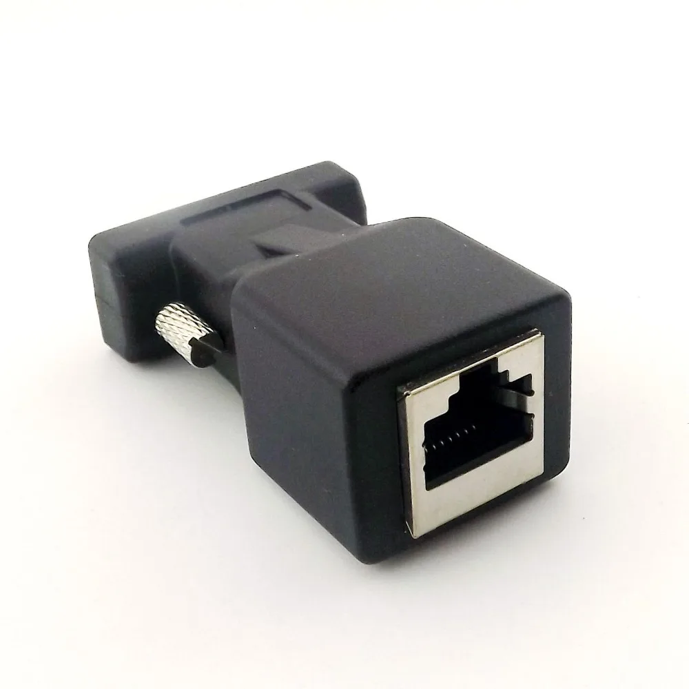 1х RJ45 Женский к DB15 серийный VGA конвертер Femal женскому удлинителю адаптер сетевой