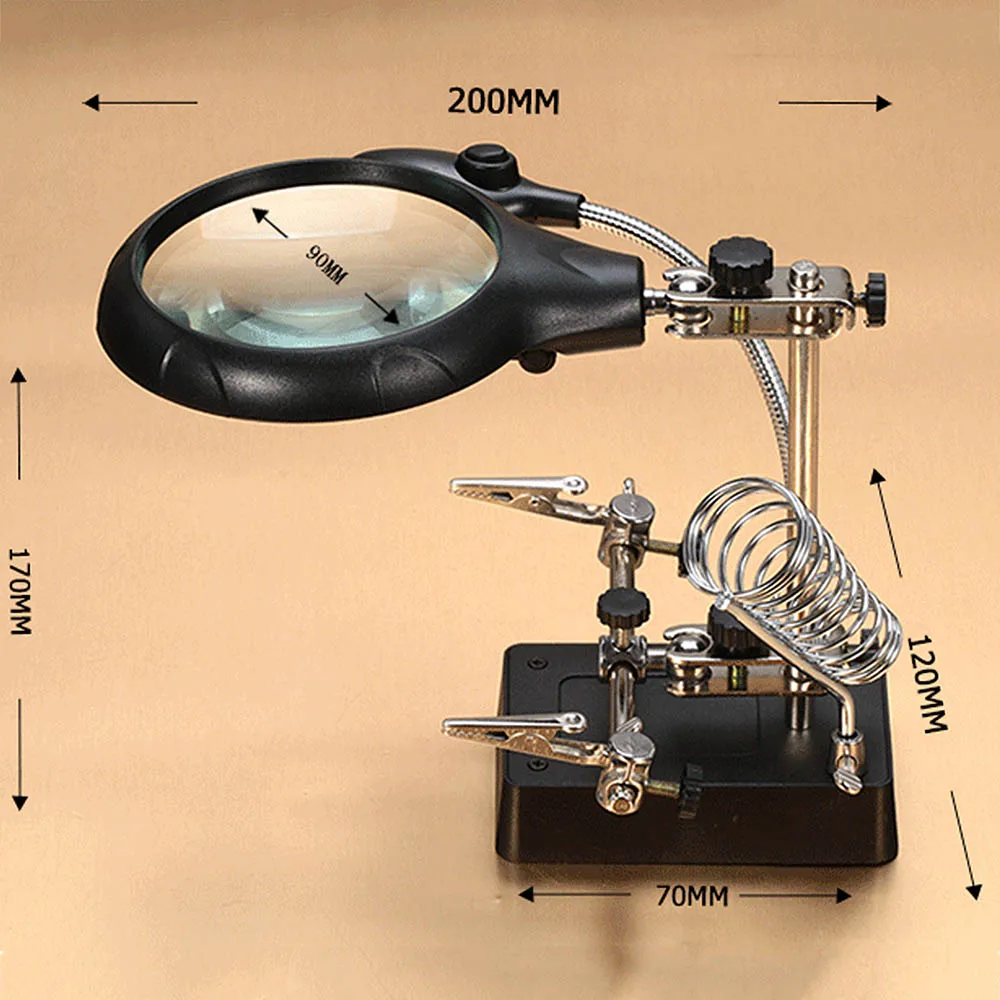 

Desk-top Multifunctional Magnifier Welding Magnifying Glass Optical Tool New