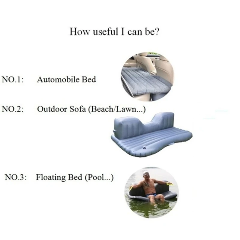Заднем сиденье автомобиля Cove воздушный матрас durabler дорожная кровать влагостойкие легко чистить светильник вес надувная лодка