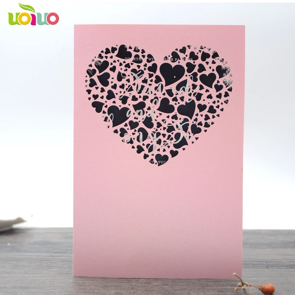 diy customzied inc177 europe wedding invitations card silver heart