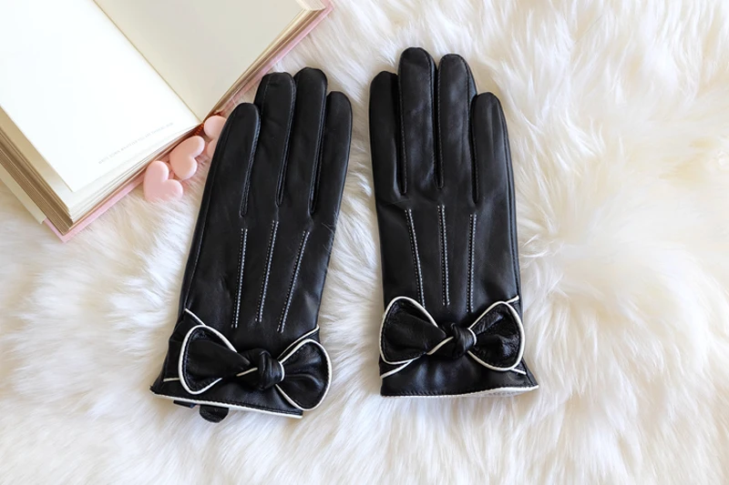 Svadilfari женские перчатки из натуральной кожи Натуральная Овчина черные перчатки с сенсорным экраном модные брендовые зимние теплые варежки