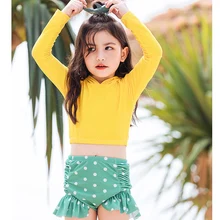 Sunny eva/Детские купальники для девочек, бикини, купальное платье для девочек, юбка для купальника, детские купальники