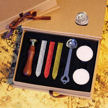 

Custom Design Wax Stamps Valentine's Day Birthday Gift Ancient Wax Seal Deluxe Suit Retro Wedding Invitations Free Shipping