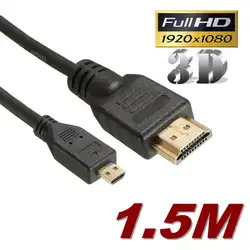 HIPERDEAL цифровые кабели аудио-видео кабель Micro HDMI к HDMI Мужской адаптер конвертер кабель для Droid EVO htc 4G 1080 P dec20