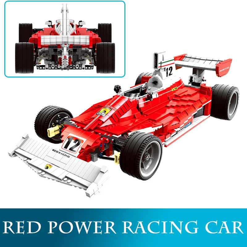 Xingbao 03023 2405PCS Red Power Racing Car Building Blocks DIY F1 Model Go kart Blocks Educational Toys As Christmas Gifts