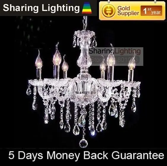 6Light Crystal Chandelier Lighting With Chrome Finish,traditional ...