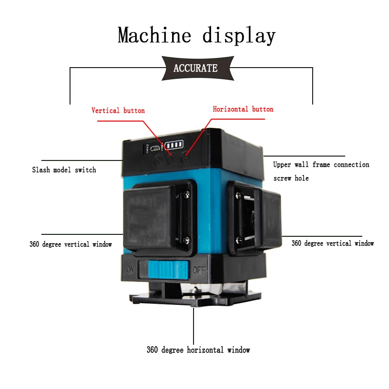 12 линия 3D лазерный уровень 360 вертикальный и Горизонтальный уровень самонивелирующийся перекрестный 3D зеленый лазерный уровень с наружным
