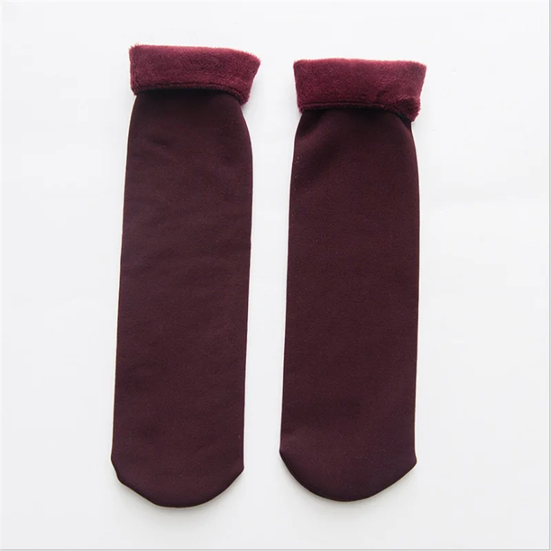 5 цветов, зимние теплые женские и мужские утепленные шерстяные кашемировые зимние носки унисекс, бесшовное бархатное сапоги, женские носки для сна