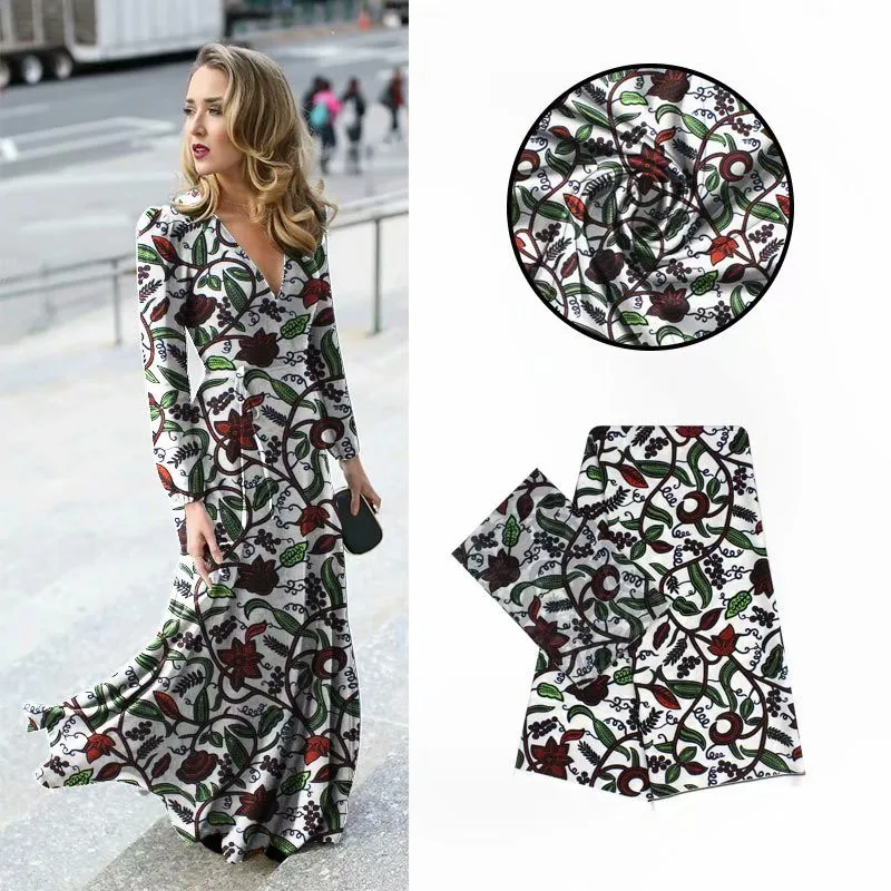 

YBG!2018 Popular Wax fabric Top Quality Vintage Silk wax cloth African Wax Prints Fabric 4+2yards/lot for Party Dress ! L91520