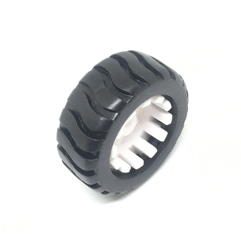 D axle rubber tire robot accessories 43MM tracking car wheel model for N20 reducer motor 1