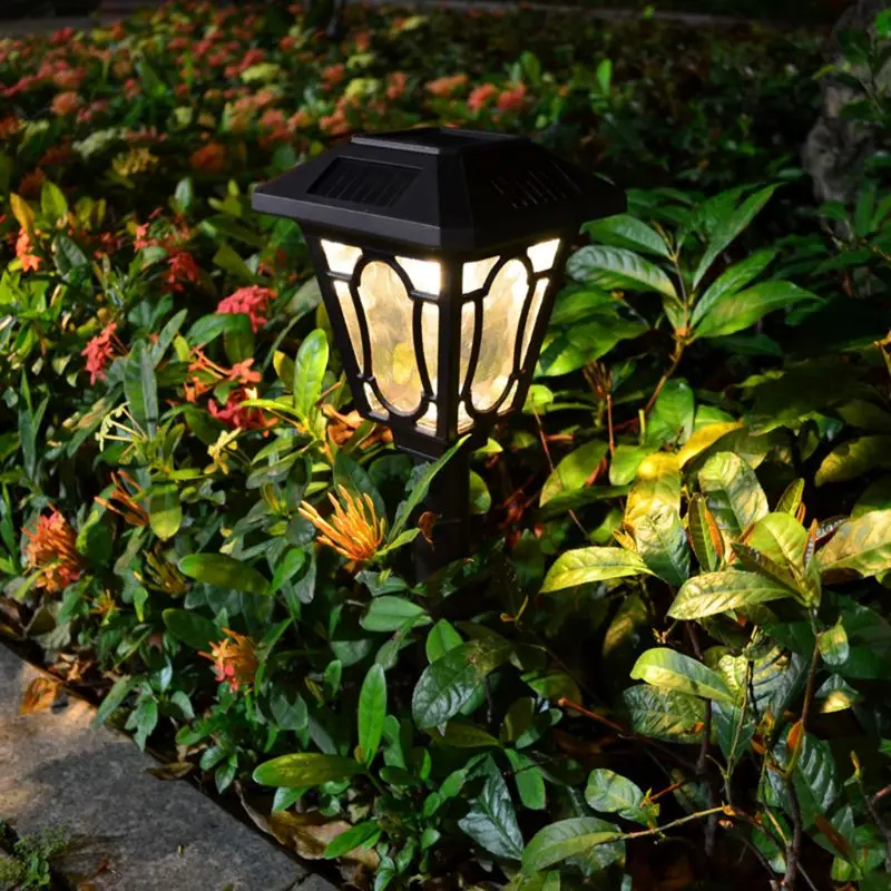 

Solar Lights LED Decorative Columns Lantern Pole Lamp Pathway Garden Light Landscape Lighting Yard Path Lawn Backyard
