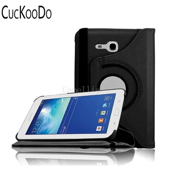 

CucKooDo 100pcs/lot 360 Degree Rotating PU Leather Case Cover for Samsung Galaxy Tab 3 Lite 7.0 SMT110 and SM-T111 3G 7-inch