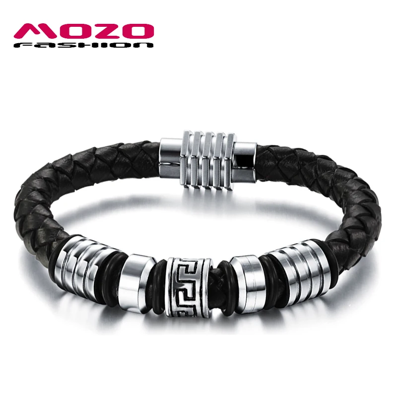 Prix pour MOZO MODE Hommes Bijoux En Acier Inoxydable En Cuir Corde Bracelets Mâle Rétro Bracelet L'innovation Conception Personnalité Cadeau MPH900 Prix pour MOZO MODE Hommes Bijoux En Acier Inoxydable En Cuir Corde Bracelets Mâle Rétro Bracelet L'innovation Conception Personnalité Cadeau MPH900