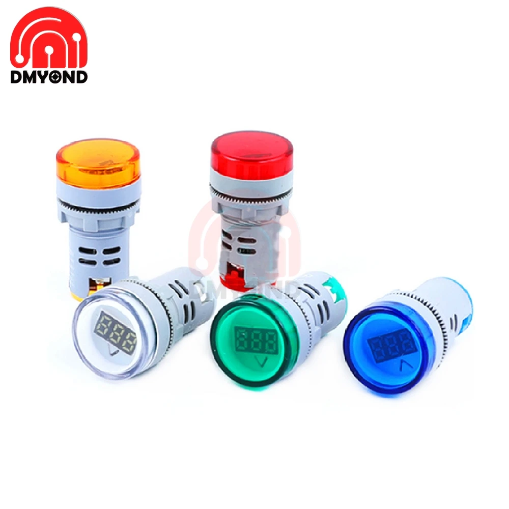 

Mini 22MM AC60-500V AD16 AD16-22DSV type Volt Voltage Meter LED Digital Display AC Voltmeter Indicator Light Pilot Lamp