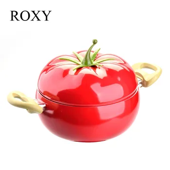 

20cm Kitchen Soup Pot Fruit Pan Non-stick Aluminum Sauce Pan Boiler Tomato Shape No Fumes Household Cooking Tools Kitchenware