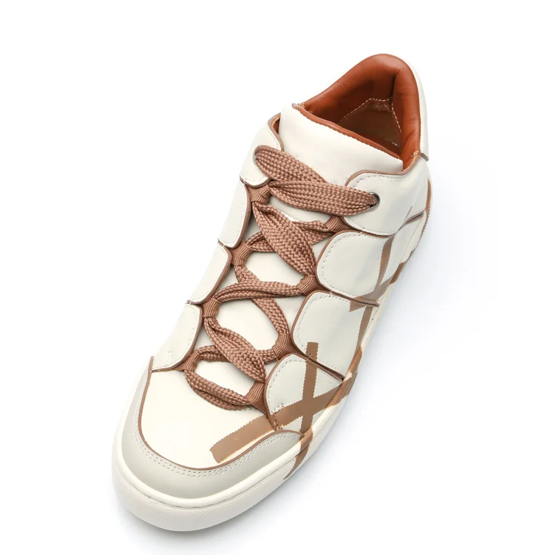 

2019 New Arrival Women Flats Front Lace Up Women Sneakers Leather Hot Casual Shoes Graffiti Decor Brand Chic Chaussures Femmes