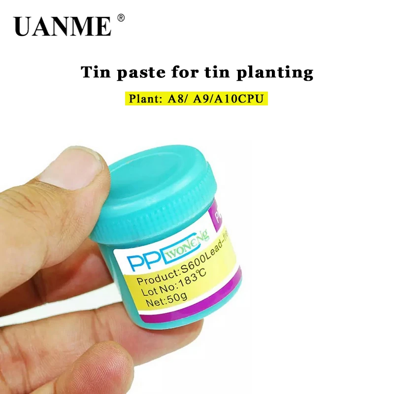 UANME PPD Best Melting Point 138 / 183 degrees Lead-free low temperature solder paste for A8 A9 A10 A11 CHIP Special tin pulp panoramic welding helmet