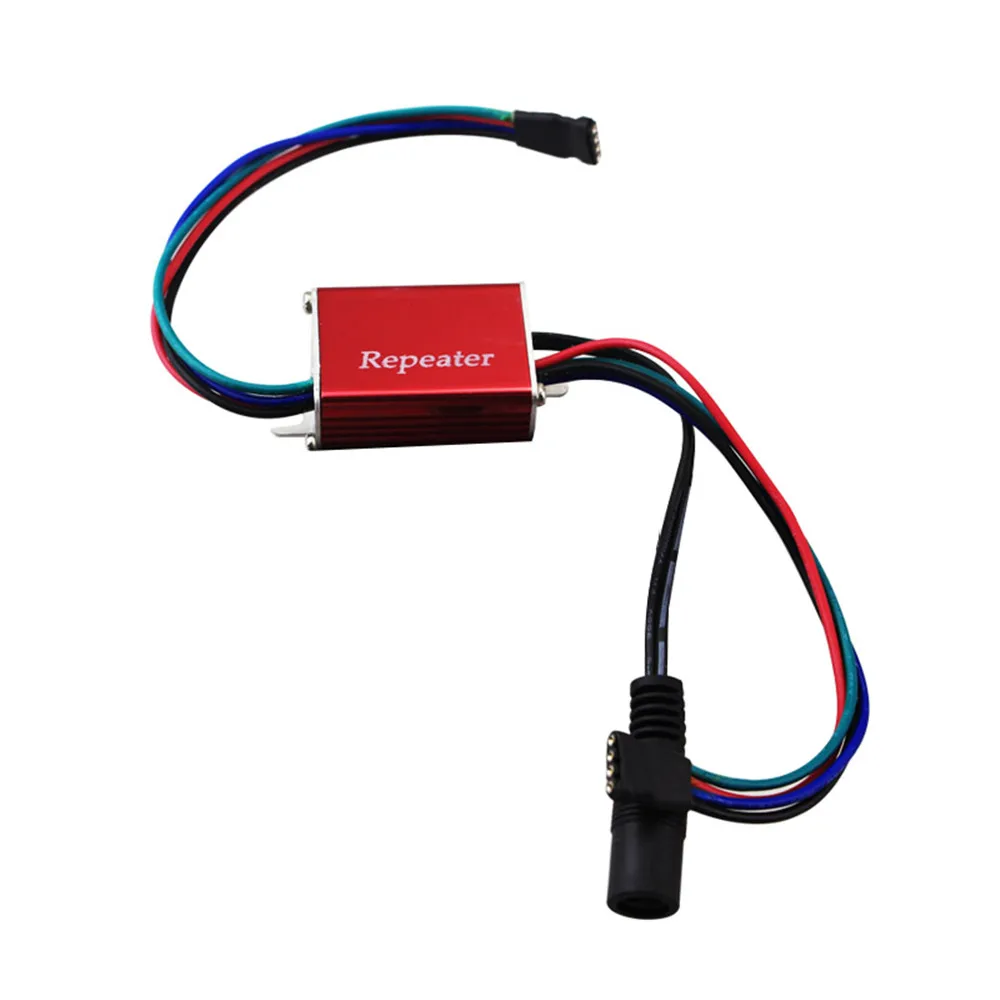 Светодиодный пульт управления RGB цветной с ИК-пультом дистанционного управления 12A мини-пульт 12-24 В, 3 канала красный светодиодный повторитель светодиодный Усилитель контроллер управления