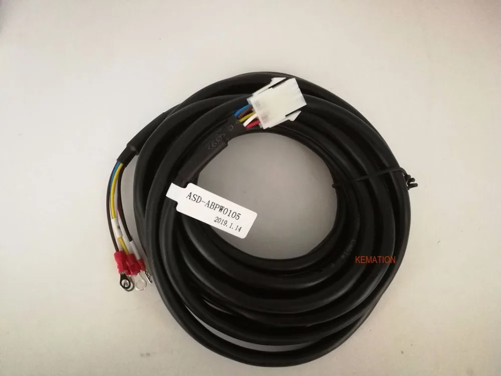 Compatible ASD-ABPW0105 ASD-A2 0.1-0.75KW Motor w.Brake Cable 5M |