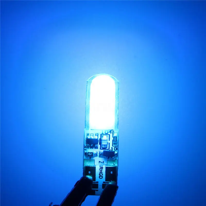 2pcs /set T10 W5W COB LED Car Silica Flash Strobe Width Light Bulb Ice Blue
