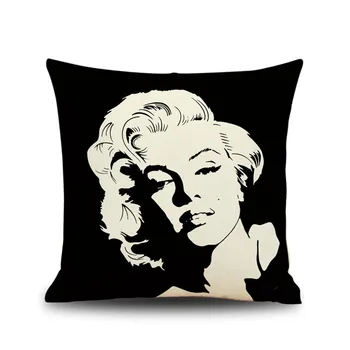 

Audrey Hepburn Marilyn Monroe Classic Pillow case cushion cover Comfortable Home sofa coffee shop club chair decoration for gift