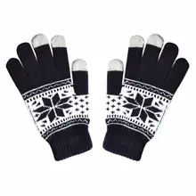 JAYCOSIN, модные мужские и женские зимние перчатки, текстовые кепки, для активного смартфона, вязаные мягкие перчатки для экрана, теплые перчатки для рук, j5