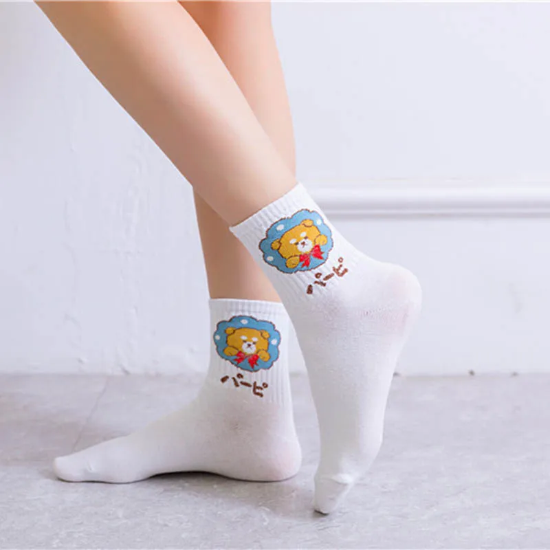 Японский креативный Harajuku Skarpetki Calcetines Divertidos жаккардовый персонаж забавные кавайные носки женские для девушек подарки