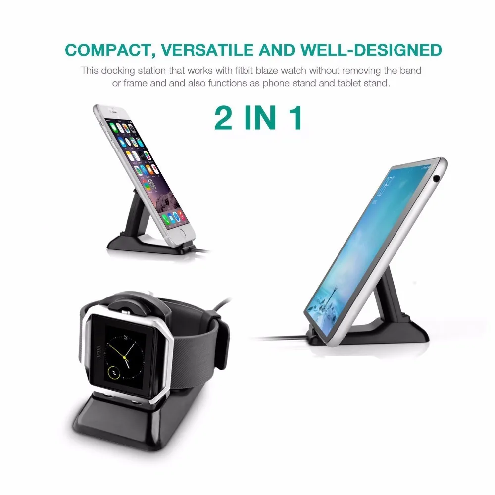 Ktab Fitbit Blaze зарядное устройство Подставка для зарядки док станция аксессуары с