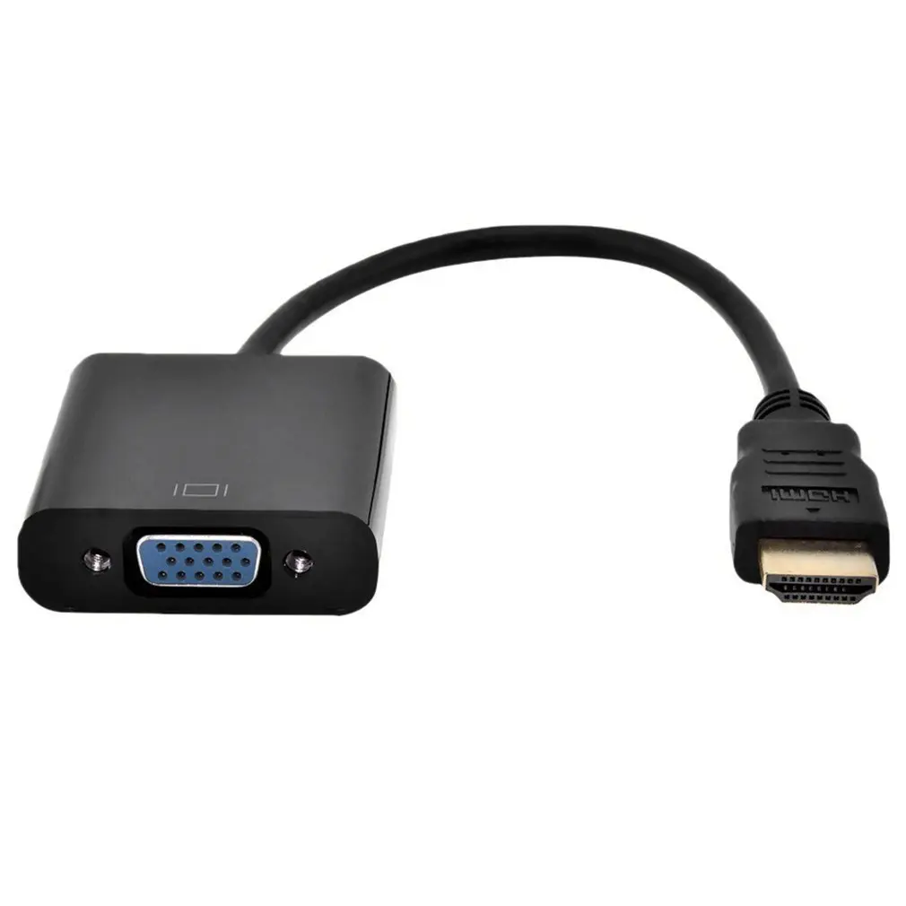 Портативный HDMI к VGA видео конвертер адаптер Full HD 1080P VGA HDMI мужчин и женщин кабель шнур для HDTV ПК ноутбук DVD