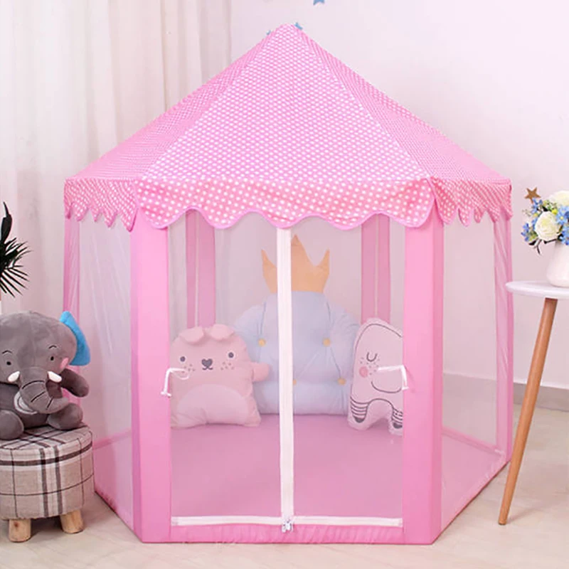 Детская игрушечная палатка, портативная складная палатка принцессы принца, детский замок, игровой домик, детский подарок на открытом
