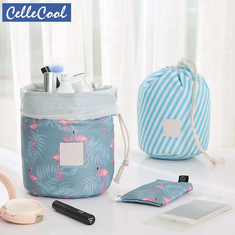 

Hot Sale Makeup Bag Round Waterproof Travel Cosmetic bag Organizer Toiletry Makeup Bags For Women Ladies Box Neceser