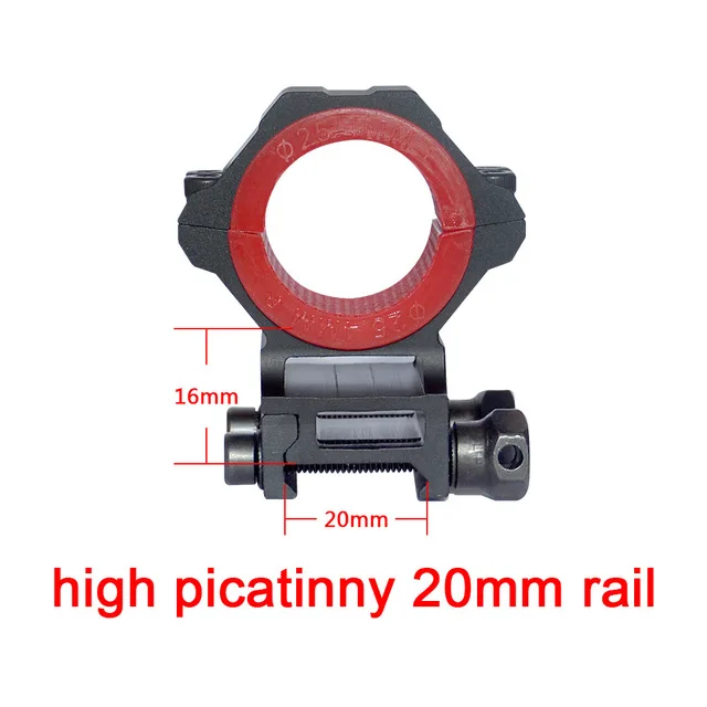 Открытие универсально мульти-диаметр 25,4/30/34 мм охотничий прицел крепления 20 мм 11 мм ласточкин хвост оптические прицелы крепления - Цвет: High Picatinny 20mm