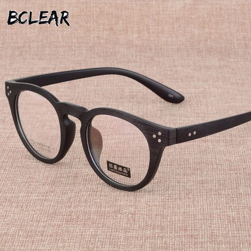 

BCLEAR Fashion Full Rim Unisex TR90 Ultralight Myopia Frame Vintage Eyeglasses Frames Retro Round Men Women Spectacle Eyewear