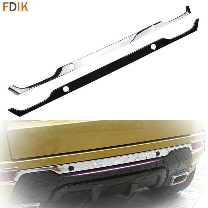 Sport Chrome and Black Rear Bumper Plate Molding Trim Cover for Land