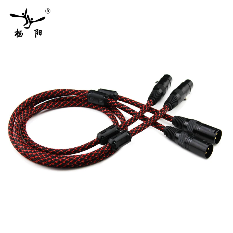 YYAUDIO 1 Pair Hifi 2 XLR Male to Female Balance Audio Cable High performance 3 Pin XLR Connectors Microphone XLR Cable