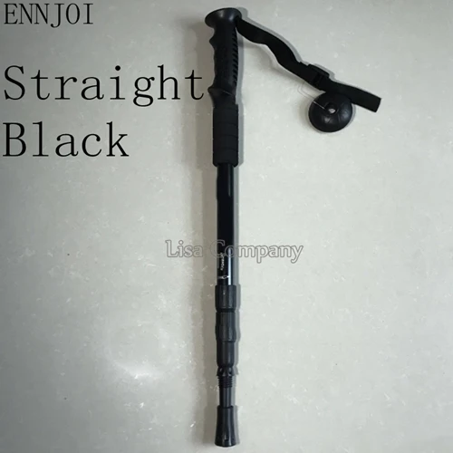Одна пара Ультра-светильник, регулируемая длина 51-110 см, прямая/Т Ручка, треккинг, лыжный полюс, походная трость, трость - Цвет: Black Straight