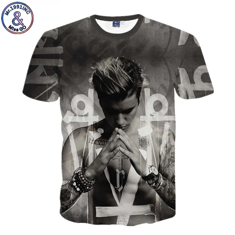 

New Arrival Justin Bieber 3D T Shirt Purpose T-Shirt Men Women Fashion Summer Tops Hip Hop Short Sleeve Tee Shirts
