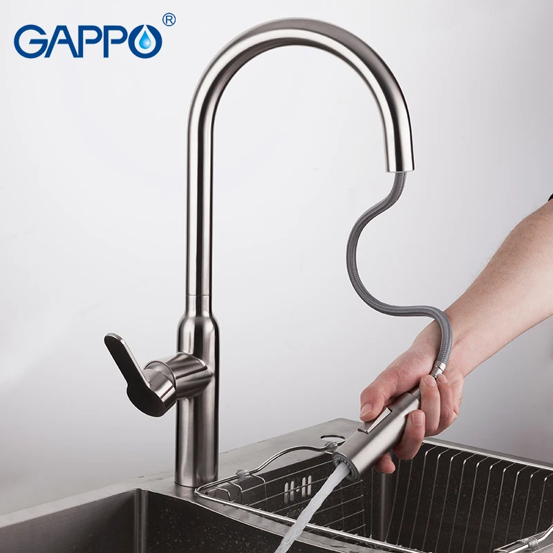 GAPPO выдвижной кухонный кран из нержавеющей стали смеситель для воды раковины