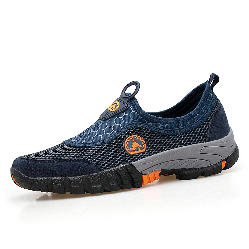 Big Sizes Mens Sport Sneakers Breathable Climbing Shoes Men Anti-Slippery Mens Mountain Boots Shockproof Mens Fishing Shoes