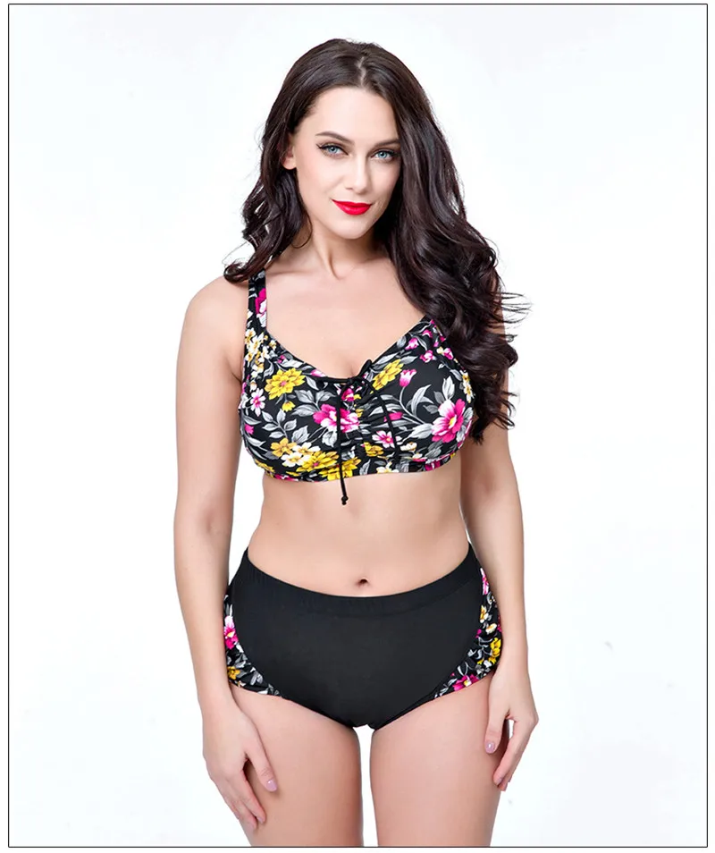 Bikini grande taille, motif floral, du 4XL au 8XL 8