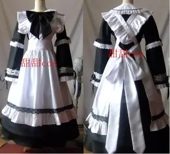 

New Hot Fashion Women Halloween Cosplay Costume Gothic Lolita Long Princess Dress Maid Costumes