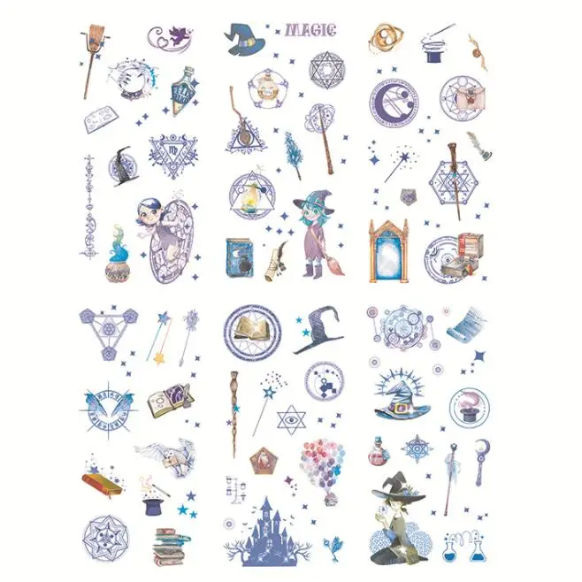 

6 pcs/pack Magic Star Bullet Journal Decorative Stationery Stickers Scrapbooking DIY Diary Album Stick