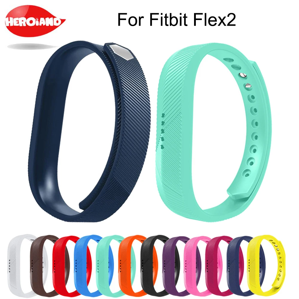 15 цветов силиконовый сменный браслет на запястье для Fitbit Flex 2 Смарт часы Браслет